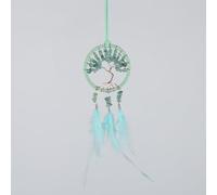 Dream Catcher, Tree of Life Dream Catchers for Room Wall Hanging Boho Decor, Feather Bead Dreamcatcher, Ornaments Decoration Craft Gifts for Home Bedroom Living Room Decor (1# - Green)