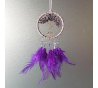 Dream Catcher, Tree of Life Dream Catchers for Room Wall Hanging Boho Decor, Feather Bead Dreamcatcher, Ornaments Decoration Craft Gifts for Home Bedroom Living Room Decor (2# - Purple A)