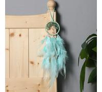 Dream Catcher, Tree of Life Dream Catchers for Room Wall Hanging Boho Decor, Feather Bead Dreamcatcher, Ornaments Decoration Craft Gifts for Home Bedroom Living Room Decor (4# - Green)