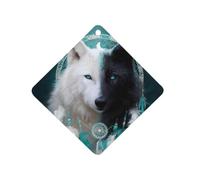 Dream Catcher White Wolf Black Wolf Automotive Air Fresheners Rhombus