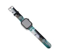 Dream Catcher White Wolf Black Wolf Silicone Smartwatch Replacement Bands Compatible with IWatch Wristbands Strap