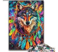 Dream Catcher Wolf 2000 Piece Jigsaw Puzzle for Adults And Teenagers, Perfect for Game Nights, Colorful Toy for Home Gift (70x100cm)