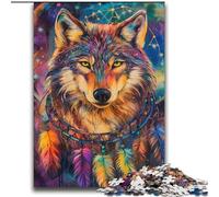 Dream Catcher Wolf Adult Jigsaws 2000 Piece, Help The Brain Exercise Addictive Toys to Cultivate Patience Perfect Decoration (70x100cm)