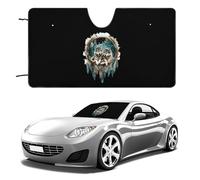 Dream-catcher Wolf Front Window Sunshades Foldable Cover for Automotive Car Windproof Windscreen Protection 51"x28"