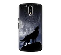 Dream Catcher Wolf Howling Case Cover For Motorola Moto G4, G4 Plus