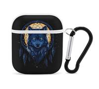 Dream-catcher Wolf Slim Compatible with Airpod Case Protective Hard Cover Skin Shockproof