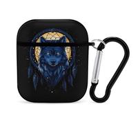 Dream-catcher Wolf Slim Compatible with Airpod Case Protective Hard Cover Skin Shockproof