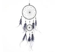 Dream Catchers for Bedroom, Small Dream Catcher Kit Boho Wall Hanging Decor Handmade Dreamcatcher for Art Ornament Gift Wedding Holiday Decorations (Grey)