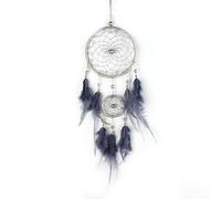 Dream Catchers Greyish blue, Handmade Nursery Decor Feather Dream Catcher Wall Hanging Decorations Ornaments Craft for Art Ornament Gift Wedding Holiday Decorations