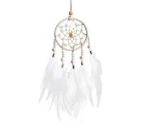 Dream Catchers, Handmade Dreamcatcher Feather Bead Dream Catcher Kit for Boys Shower Nursery Bedroom Wedding Blessing Birthday Gifts (White)