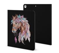 Dream Catching Horse Compatible with iPad Protective Case with Pen Holder Book Style