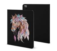 Dream Catching Horse Compatible with iPad Protective Case with Pen Holder Book Style