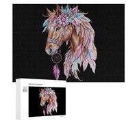 Dream Catching Horse Funny Wooden Picture Puzzle Wood Jigsaw Creative Gift for Adults And Family Game