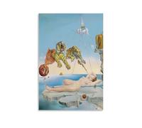 Dream Caused by The Flight of A Bee Around A Pomegranate A Second Before Awakening - Salvador Dali Surrealism Poster with Nude Figure, Tigers And Surreal Elements Wall Decor Unframe 08x12inch(20x30cm)