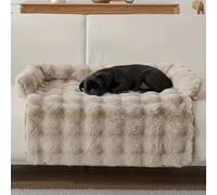 Dream Cloud Pet Sofa Bed, Comfortable Dog Beds, Cozy Rabbit-Velvet Non-Slip Washable Fluffy Plush Pet Mat for Small Medium Dogs & Cats (Coffee(29.5 * 29.5in))