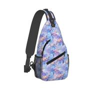 Dream Color Turtle Print Sling Bag for Men Women, Crossbody Bags Chest Bag Daypack Sling Backpack for Travel Hiking