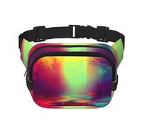 Dream colorful print Fashion Waist Packs Crossbody Belt Bag Fanny Pack for Women Crossbody for Traveling Running, Black, One Size