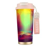 Dream Colorful Print Insulated Coffee Mug, 316 Stainless Steel Vacuum Travel Cup, Keep Hot And Cold