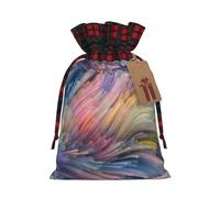 Dream Colorful Printed Gift Bag, Perfect Color Blocking Burlap Gift Bag