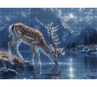 Dream Deer Puzzle - 1500 Piece Jigsaw Puzzles for Adults - The Back Features Printed Letter Guides - The Pieces fit Together Snugly - Wooden Puzzles for Adults - Gifts Family 34.3 X 22.4 Inch s7h-880