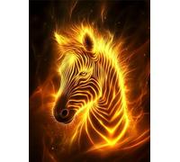 Dream Diamond Art Kits Adults, 5D Diamond Painting Zebra, DIY Full Drill Crystal Gem Art Rhinestone Embroidery Pictures Crafts Painting for Relaxation Home Wall Decor, Gifts for Women 60x80cm,Model418