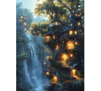 Dream Diamond Art Kits Adults 5D Shiny Diamond Painting Kits for Adults, DIY Round Full Drill Gem Art for Beginner, Crystal Crafts Canvas Painting for Home Wall Decor Gifts for Women 50x70cm FG-407