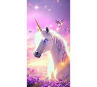 Dream Diamond Art Kits Adults, Paint by Numbers for Adults Unicorn Pattern with Full Round Drill Canvas, 5D Diamond Painting Beginner Gem Art Kits for Home Wall Room Decor, Gifts, 28x56 In, Model915