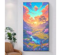 Dream Diamond Art Landscape Large Diamond Painting Kits for Adults 36x72in Crystal Art Kits DIY Full Drill Square Rhinestone Embroidery Cross Stitch Canvas Pictures for Adults for Wall Decor A-U1510
