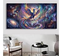 Dream Diamond Art Phoenix Diamond Painting Kits, 5D Crystal Art Kits for Adults Gems Arts and Crafts for Adults, DIY Round Full Drill Rhinestones Mosaic Kit Canvas for Home Wall Decor 70x140cm,Cod-107