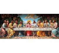 Dream Diamond Pinting The Last Supper Diamond Art Kits Adults, Crystal Gem Art Round Full Drill Crystal Rhinestone Embroidery Cross Stitch Hobbies for Adults Women, Home Decor 30x60 cm -hjw26043B