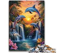 Dream Dolphin Jigsaw Puzzles for Adults 1000 Jigsaws,Challenging Game And Family Play Wall Decoration Unique Birthday And Xmas Gifts (50x75cm)