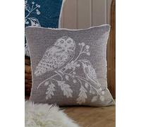 Dream & Drapes Sage Woodland Owls 43 x 43cm Fleece Cushion Sage