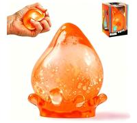 Dream Drop Sensory Squeeze,Dream Stress Drop Ball,Squishy Stress Balls Slow Rise Squishies with Super Solid Squish Soft Fidgets Malt Sugar Squishy Relief Fidget Sensory for Anxiety Stress (Orange)