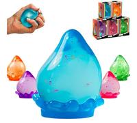 Dream Drop Sensory Squeeze,Dream Stress Drop Ball,Squishy Stress Balls Slow Rise Squishies with Super Solid Squish Soft Fidgets Malt Sugar Squishy Relief Fidget Sensory for Anxiety Stress (Blue)