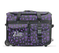 Dream Duffel Small Bag Limited Edition, 58" Garment Rack, USB Port, Increased Storage, Insulated Pocket, Trolley Wheels, Purple Confetti, 22"x16"x18", Duffel