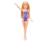 Dream Ella MGA's 578710EUC Splash Doll-ARIA-11.5"/29.2cm Fashion Doll with Blonde Hair & Purple Swimsuit with Colourful Unicorn Graphic-Encourages Imagination, Gift-for Kids Ages 3+