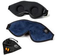 Dream Essentials Escape Luxury Travel Sleep Mask with Carry Pouch and Earplugs ~ Navy