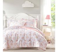 Dream Factory Lucky Hearts Kids Bed in a Bag Microfiber Multi Twin 5-Piece