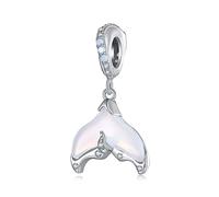 Dream Fish Tail Charms Pendant for Necklace Sterling Silver Mermaid Charms fit Pandora Charms Bracelet for Women