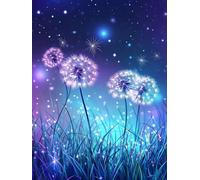 Dream Flower Diamond Art, 5D Diamond Painting Kits Adults, Crystal Art Mosaic Kits for Beginner, DIY Crafts for Adults 30x40cm, Gem Cross Canvas Kit Home Wall Decor, Lady Festival Gifts Z0-816