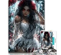 Dream Girl Jigsaw Puzzles 1000 Pieces for Adults Teens,Staycation Kill Time with Fully Interlocking Randomly Shaped Pieces 75x50cm