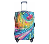 Dream Graffiti Symphony Elastic Travel Luggage Cover Suitcase Protector, Print Suitcase Baggage Cover Anti-Scratch