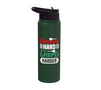 Dream Hard Darts Harder - Darts Stainless Steel Insulated Water Bottle