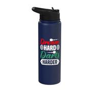 Dream Hard Darts Harder - Darts Stainless Steel Insulated Water Bottle