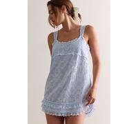 Dream Haze Embroidered Nightie by Intimately at Free People in Blue Finch, Size: Medium - female