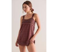 Dream Haze Embroidered Nightie by Intimately at Free People in Dusted Cocoa, Size: Medium - female