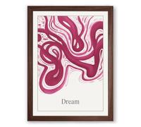Dream in Motion Minimalist Framed Wall Art Print A2 (59.4×42cm) Walnut, Wall Decor for Living Room, Bedroom, Office & Home, Ready to Hang, Art Gift