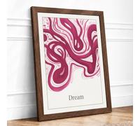 Dream in Motion Minimalist Framed Wall Art Print A3 (42×29.7cm) Walnut, Wall Decor for Living Room, Bedroom, Office & Home, Ready to Hang, Art Gift