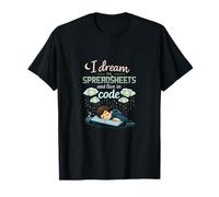 Dream in Spreadsheets Live in Code Data Science T-Shirt