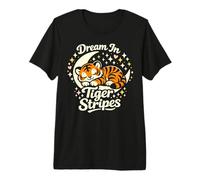 Dream in Tiger Stripes Cute Sleeping Tiger Moon Premium T-Shirt